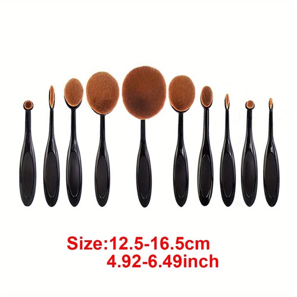 TEMU 10pcs/set Smooth Blender Brush Set Drawing Painting Brushes Flat Kit For Offering An Easy Application Of -based Inks When Paper Card Making