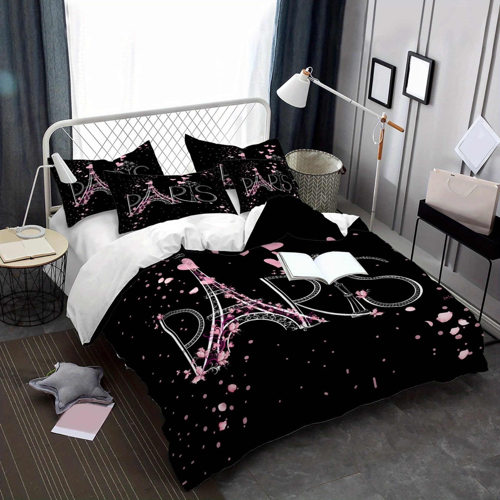 TEMU Pink-themed Bedding Featuring The , Made Of Washable Microfiber For A Soft And Comfortable Experience, Or 3pcs Sets