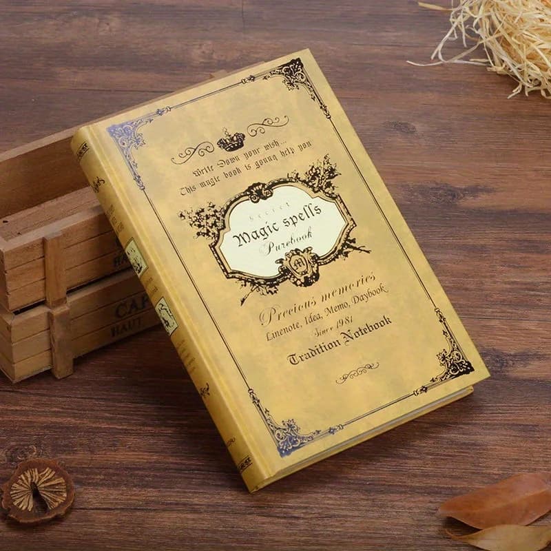 TEMU European Super Thick Notebook, Retro Style A5 Journal, Thickened 160 Sheets Diary, Office Notebook