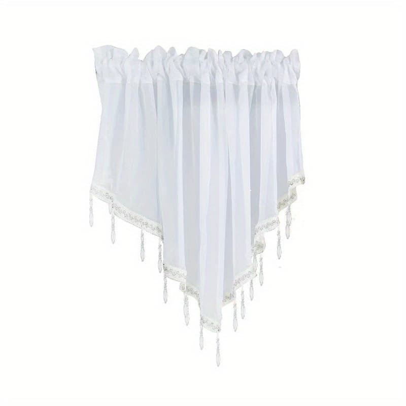 TEMU 1pc W51inch X H24inch Solid Color Curtain Curtain Door Window Curtain Kitchen Curtain Rod Pocket Curtain Suitable For Room Coffee And Bedroom Curtain Decoration
