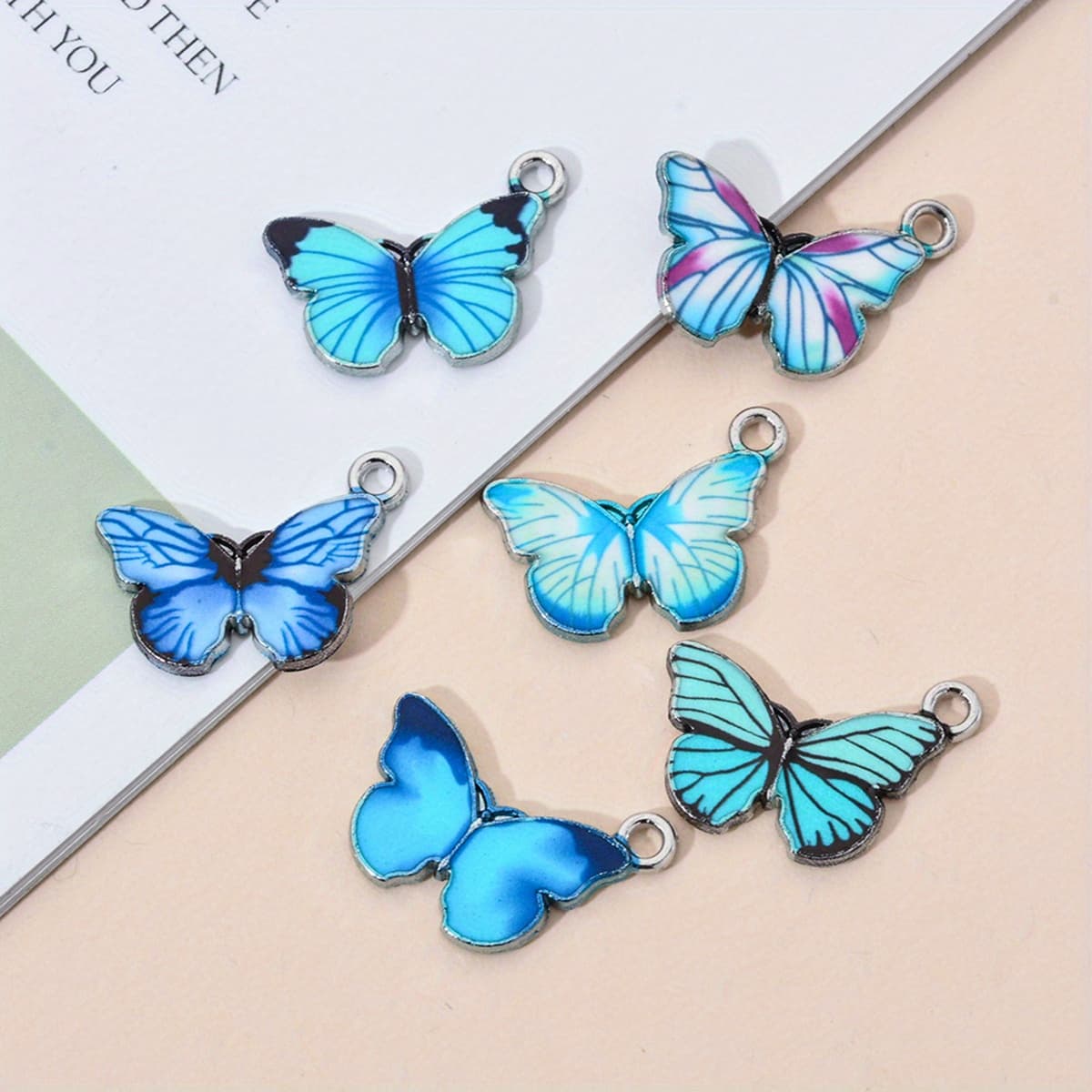 TEMU 6pcs Enamel Pendants, Alloy Charms For Making, Necklace Pendant Accessories Wholesale