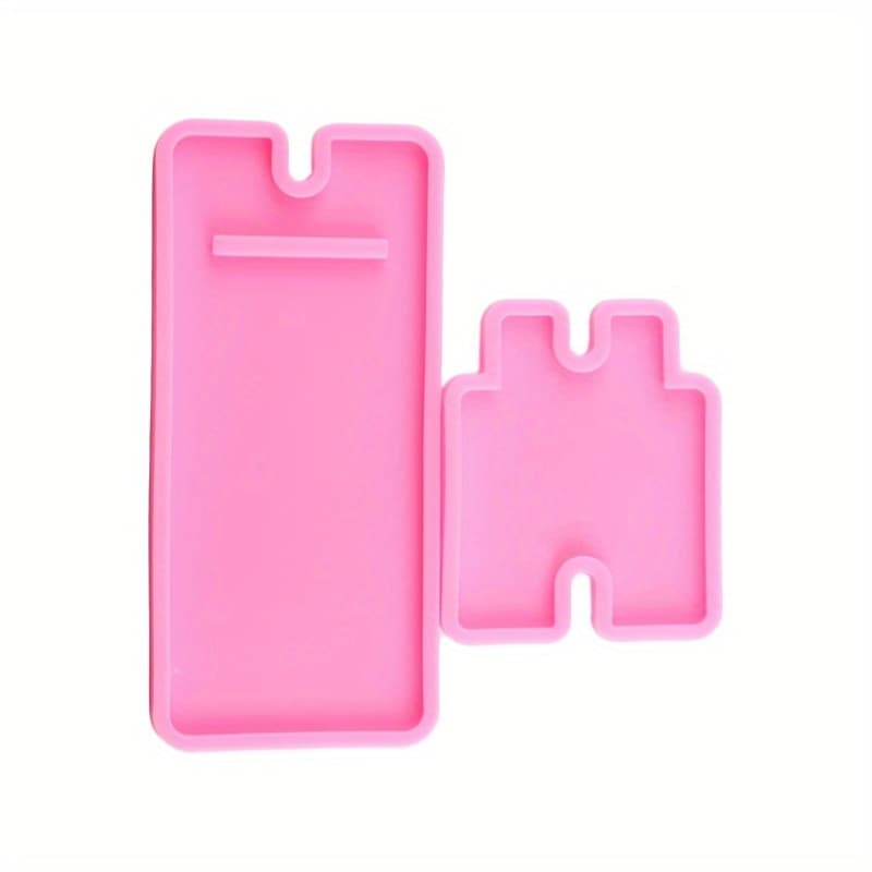 TEMU 1set Mobile Phone Stand Silicone Mold Resin Casting Mold For Making Phone Holder Resin Epoxy Resin Mold Diy Crafts Cell Phone Bracket Silicone Mold