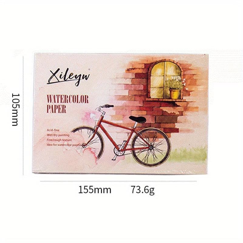 TEMU Xileyw A5/a6 Watercolor Sketchbook Paper For Drawing Painting Color Pencil Book School Art Stationery Supplies 12 Sheets 230gsm 12 Sheets