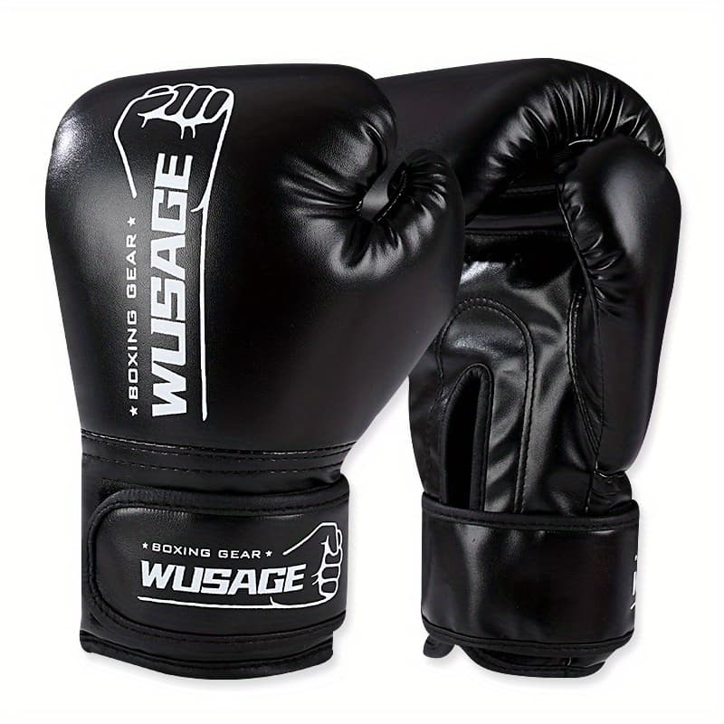 TEMU A Pair Of Boxing Gloves In Black, Red, And Blue, Suitable For Male And Female Beginners As Well As Advanced Boxers For Training