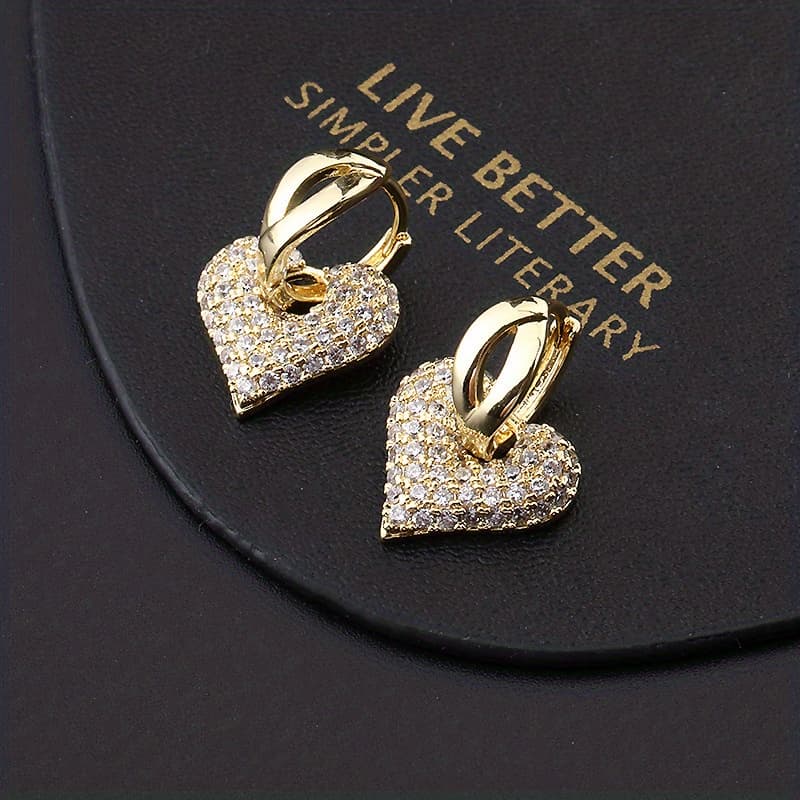 TEMU Stylish Simple Zirconia Earring Clasp Party Jewelry Gift