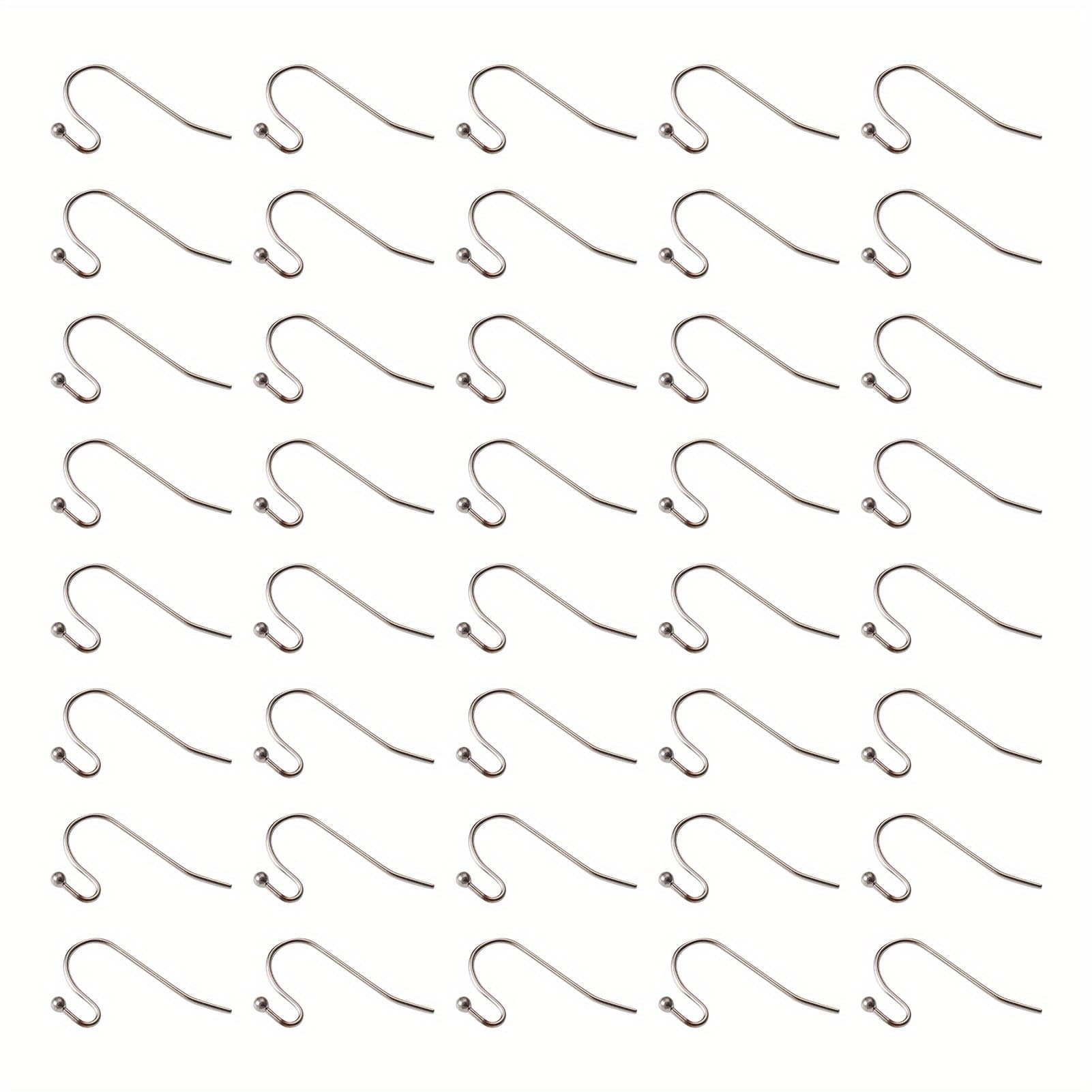TEMU 300pcs 316 Surgical Stainless Steel Earring Hooks For Diy Earring Making Accessories Replacement Jewelry Making Small Business Supplies 22x12x2mm