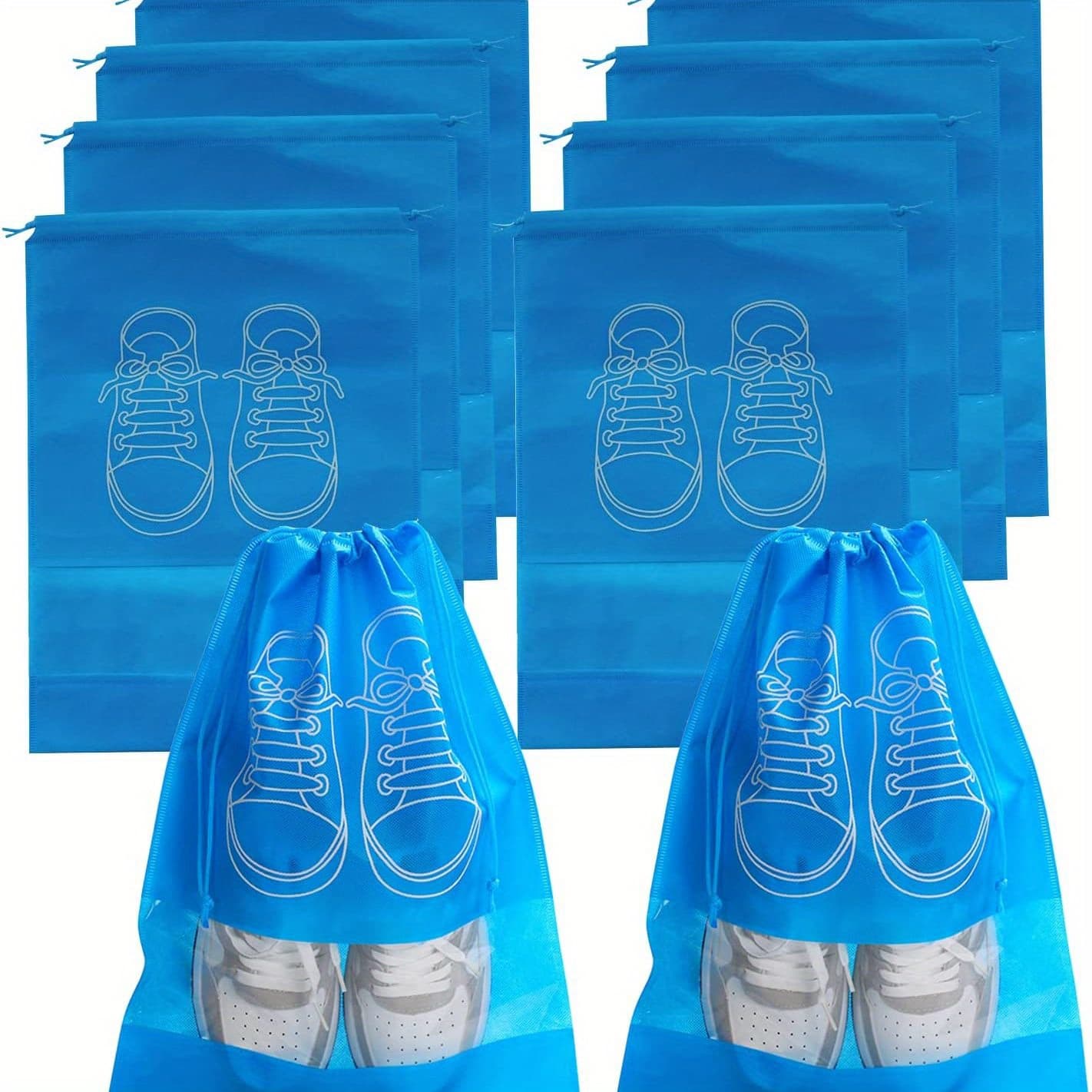 TEMU 10pcs Shoes Storage Organizer, Portable Shoes Storage Drawstring Bundle Pocket, Storage Bag For Travel