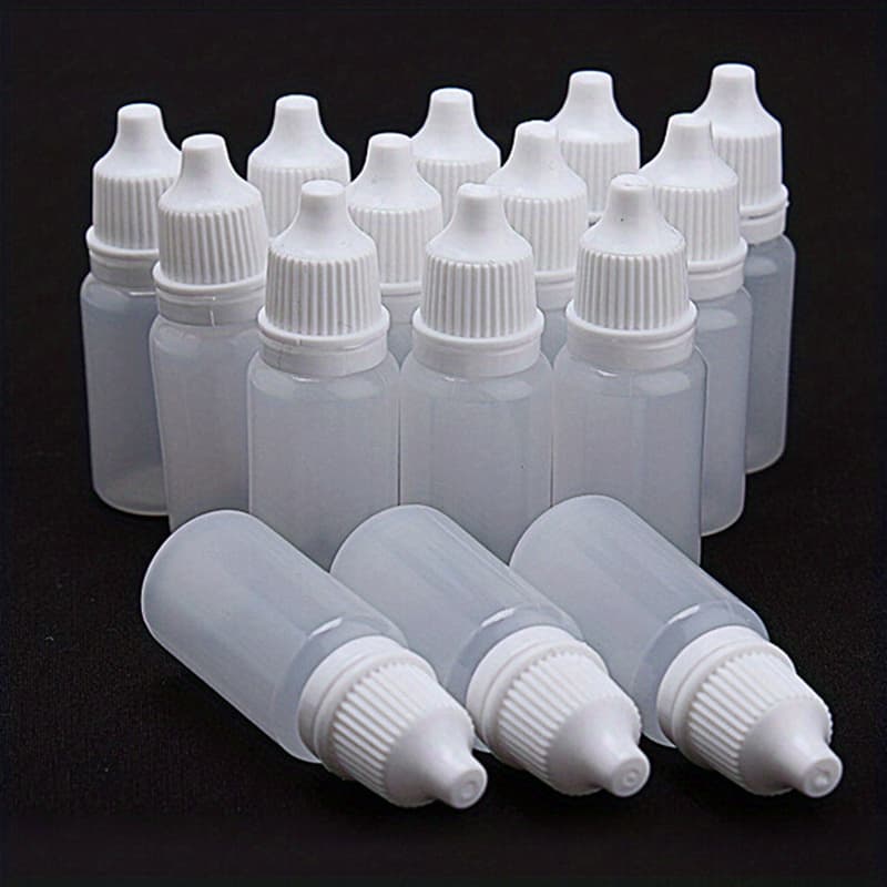 TEMU 25pcs/50pcs/100pcs 15ml Empty Plastic Squeezable Dropper Bottles Eye Liquid Dropper Refillable Bottles
