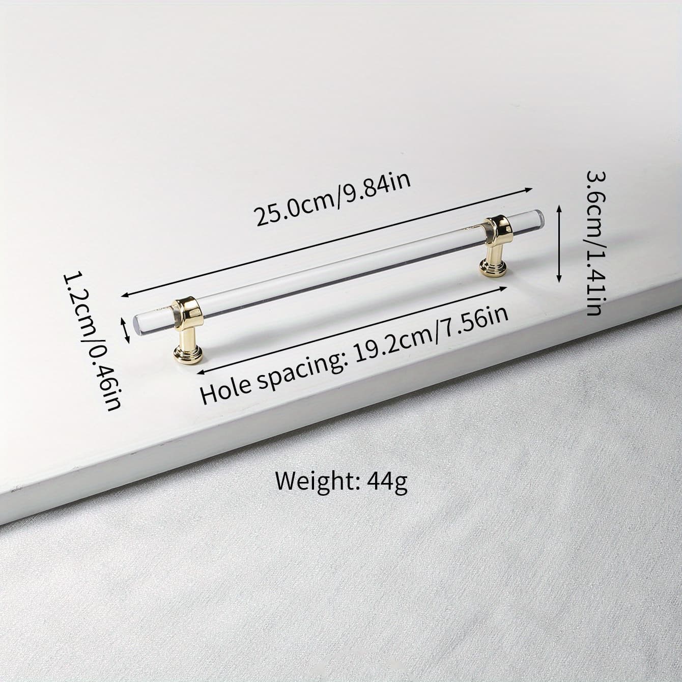 TEMU 1 Set Of Modern Minimalist Acrylic Handles - Perfect For Wardrobe Doors, Drawers, Cabinets, And Shoe Cabinets!