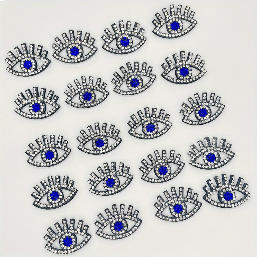 TEMU 20pcs Of Stickers For Eye Embellishments, Suitable For Clothing And Bag Decorations