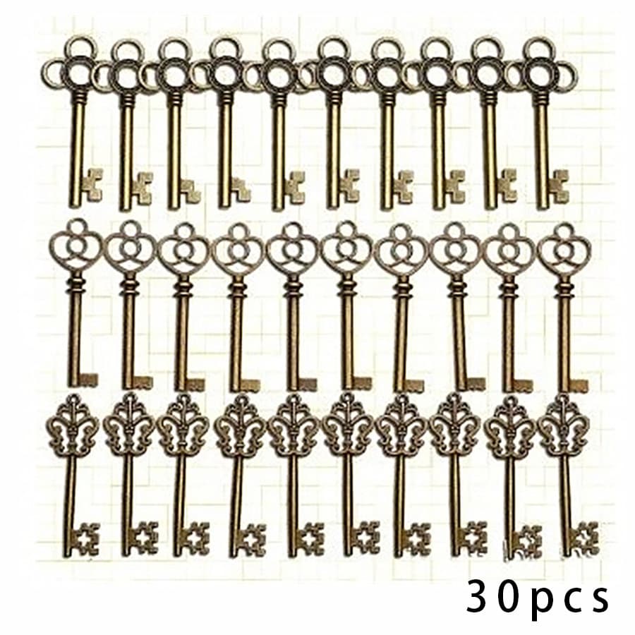 TEMU Mixed Set Of 30pcs Large Skeleton Keys