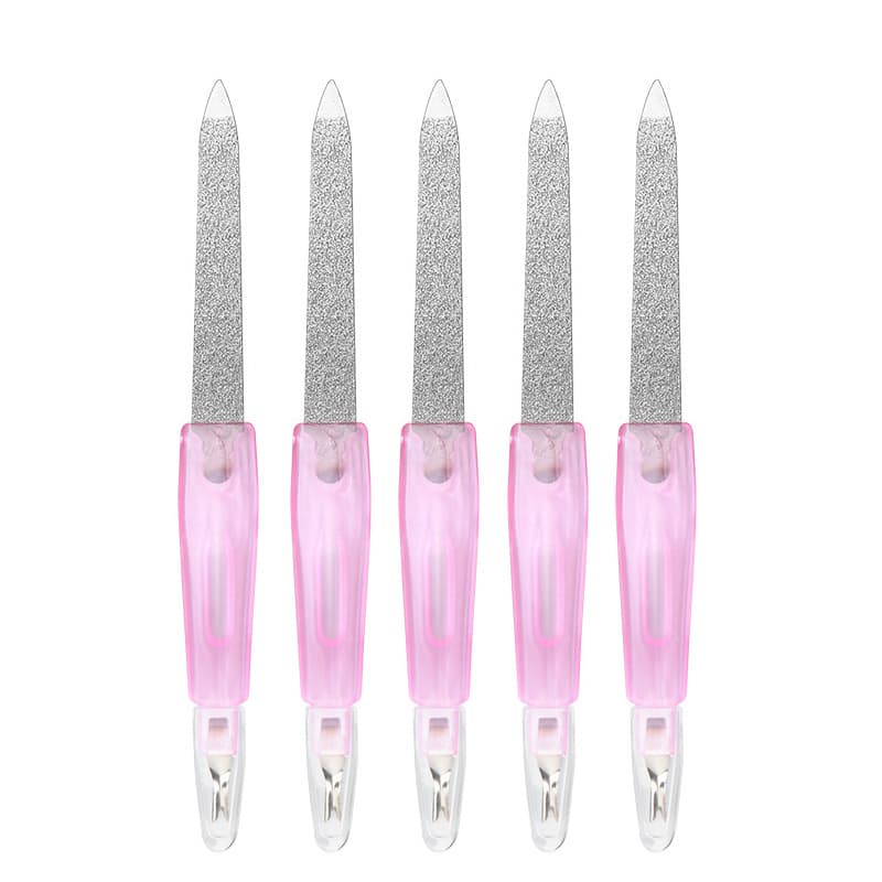 TEMU 2 In 1 Nail File Buffer, Polished Grinding Strip, Stainless Steel Manicure Tool For Finger Toe Nail, Salon Home Use, For Toenail& Foot Clean