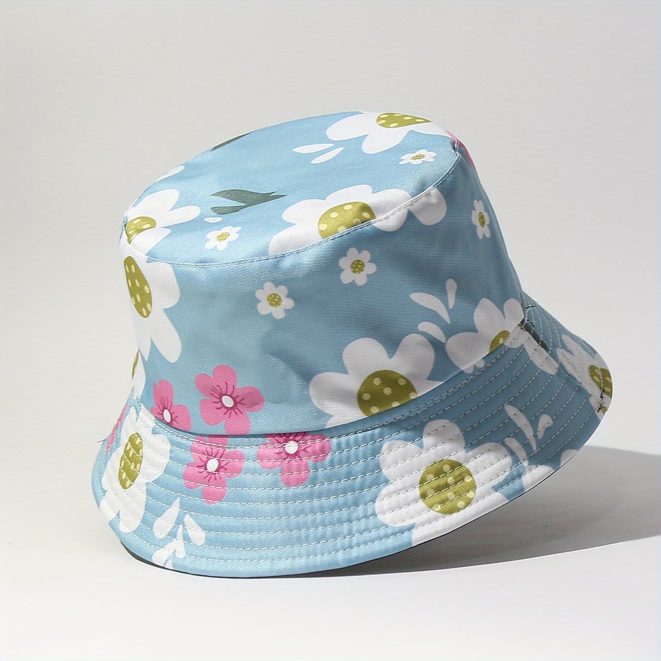 TEMU 2023 New Style Cute Floral Bucket Hat For Beach And Summer Casual Wear
