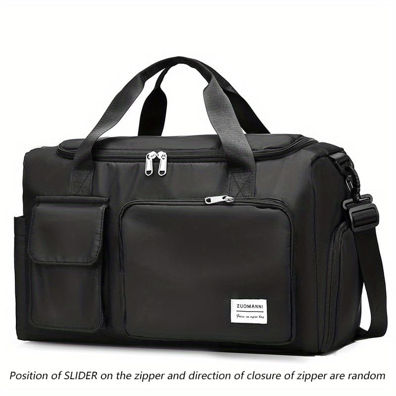 TEMU Unisex Large Capacity Travel Bag Luggage Nylon Sports Gym Tote Bags For Women Weekender Overnight Duffle Bag With Shoe Compartment