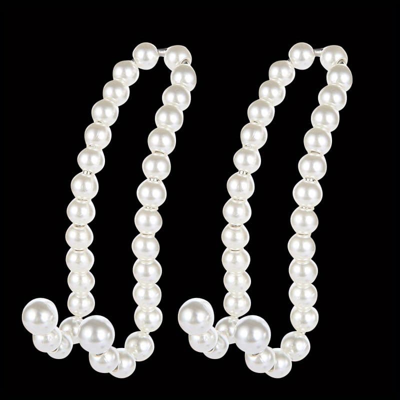 TEMU 2pcs Multifunctional Creative Luxury Pearl Car Rear Seat Back Seat Hook Car Multifunctional Seat Back Hook Women