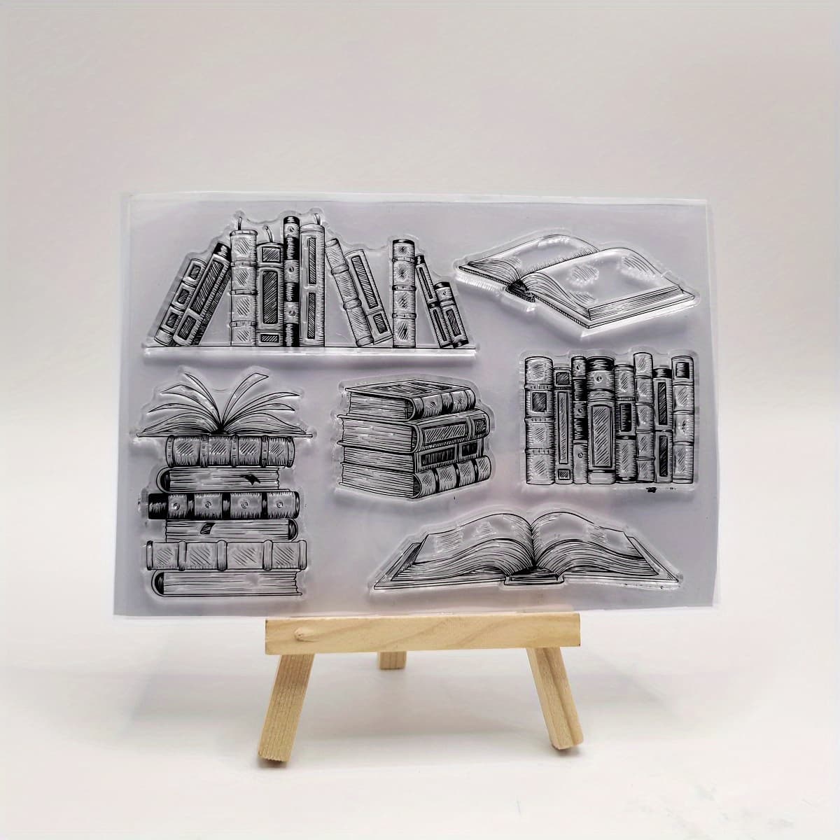 TEMU 1pc Book Transparent Stamp