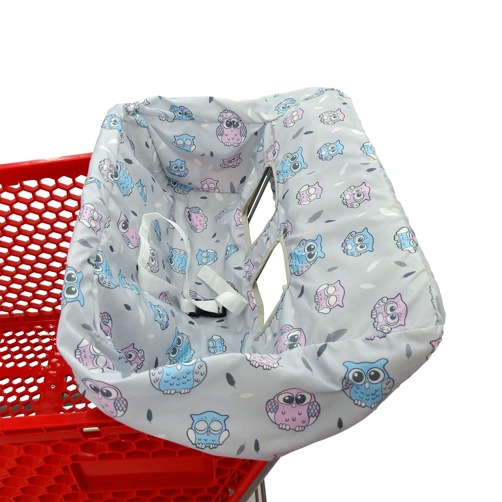 TEMU Floral Pattern Highchair Cover For ' , White With And Stripes, Cart Seat Cover Protector