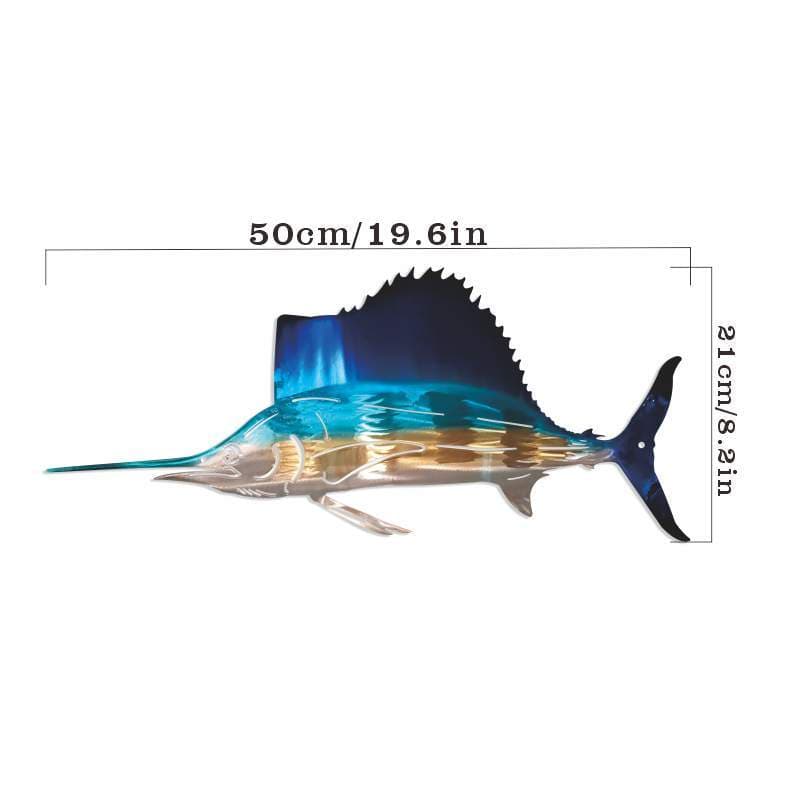 TEMU Supply Cross-border E-commerce Independent Station Metal Art Indoor Jellyfish Sea Turtle Home Decoration Crafts