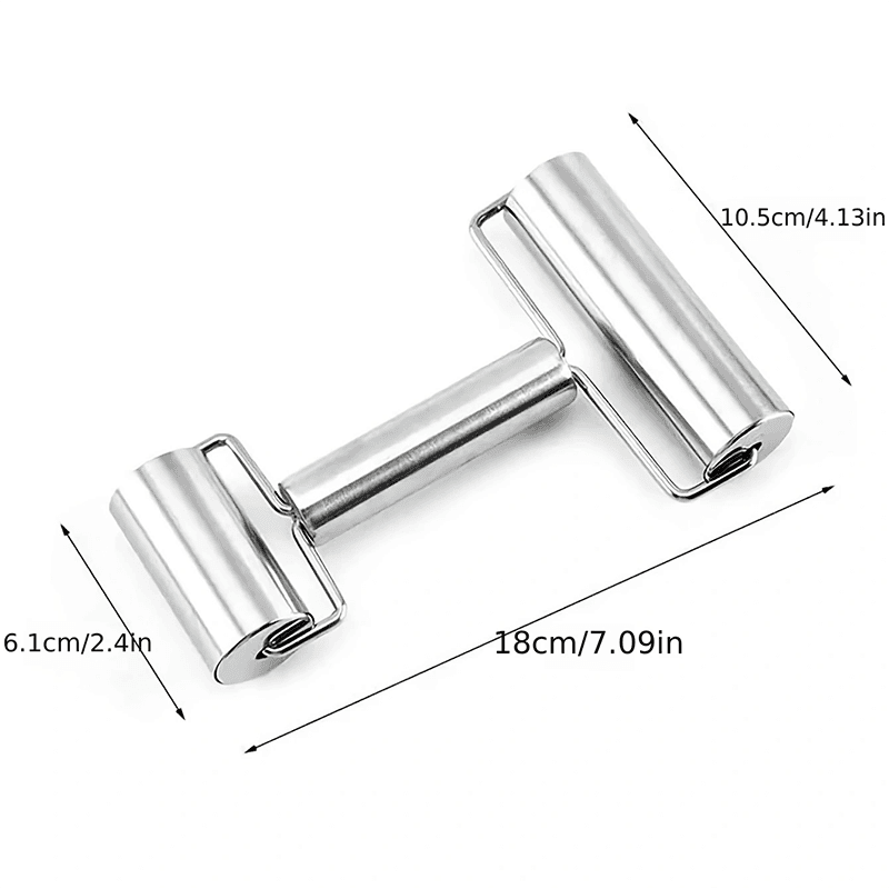 TEMU Stainless Steel Double Head Flour Stick Multi-functional T-rolling Pin Dumpling Skin Rolling Pin Baking Dough Stick