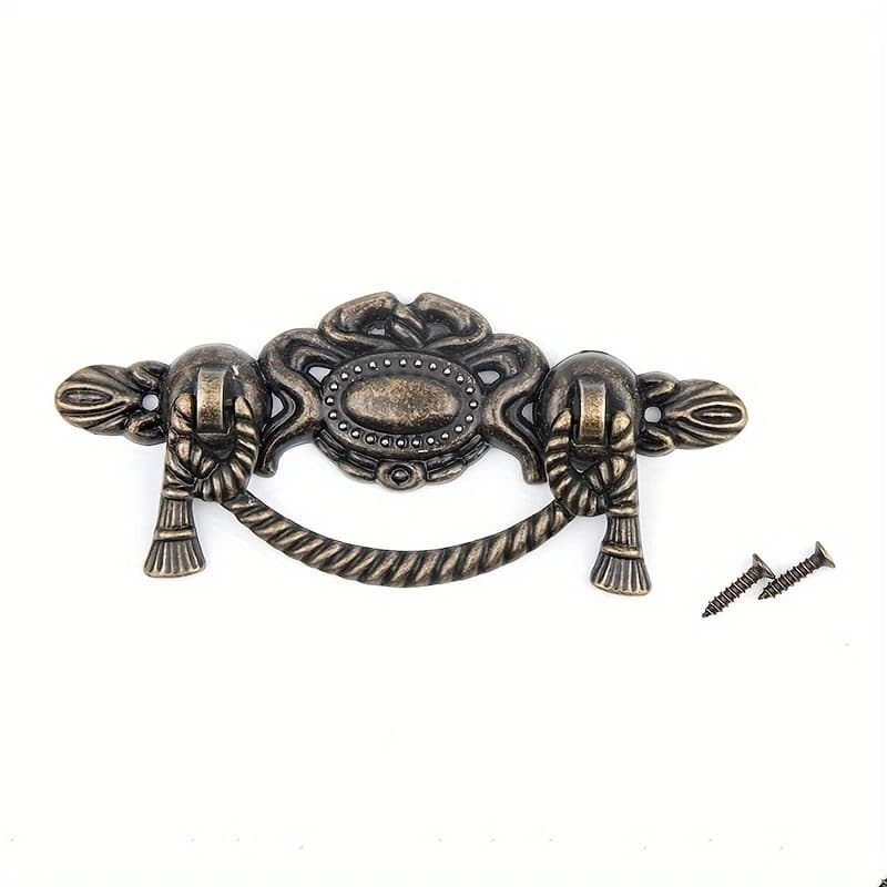 TEMU Retro Drawer Cabinet Door Handle Hardware Cupboard Retro Classic Pull Handles Bronze 1pcs