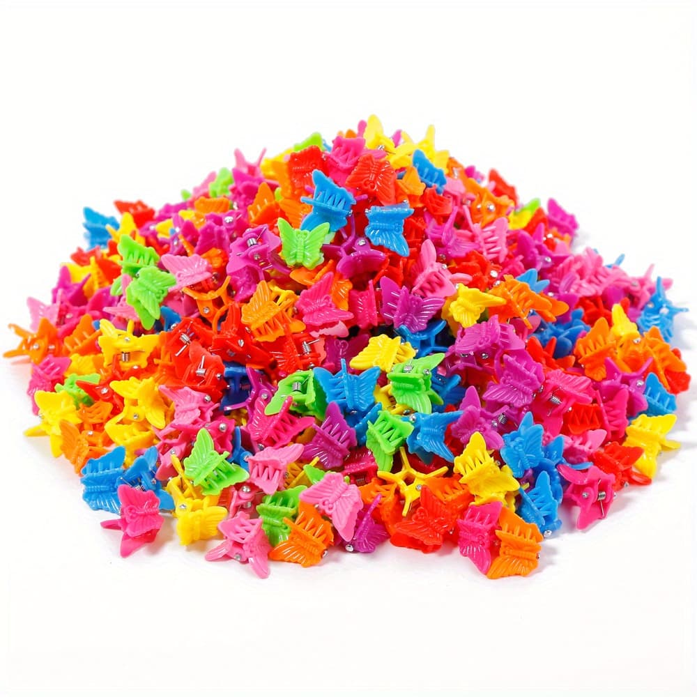 TEMU 100pcs Mini Hair Clip, Plastic Bangs Hair Claw Clip Ponytail Clip Children's Girls Hair Accessories, For Gifts