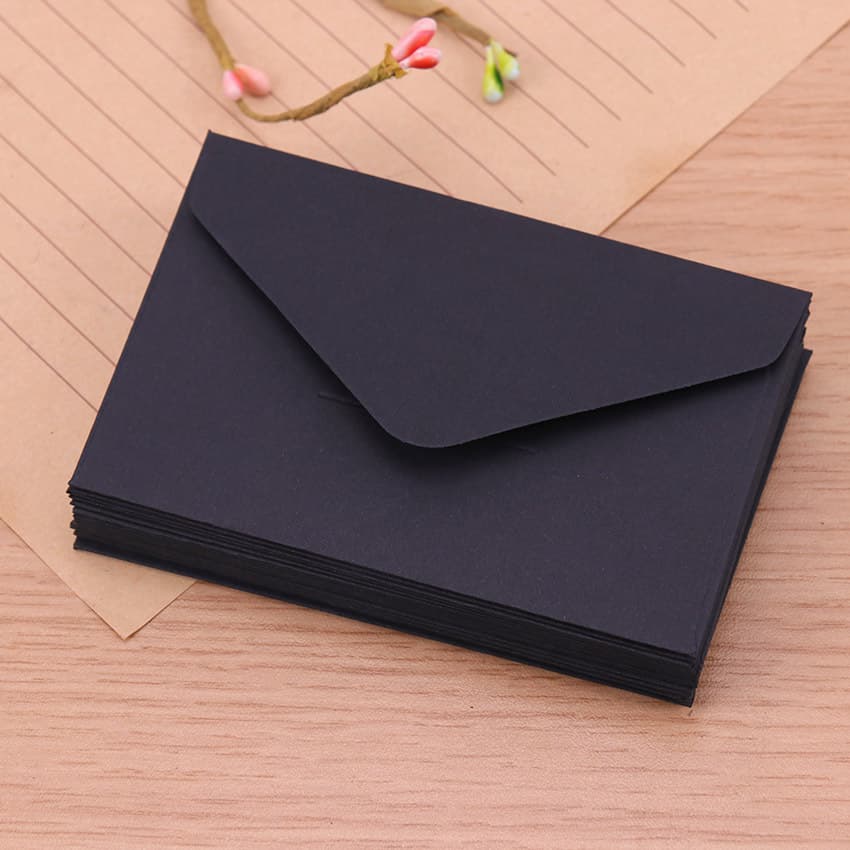 TEMU 20pcs Classical White Black Blank Mini Paper Window Envelopes Wedding Invitation Envelope Gift Envelope