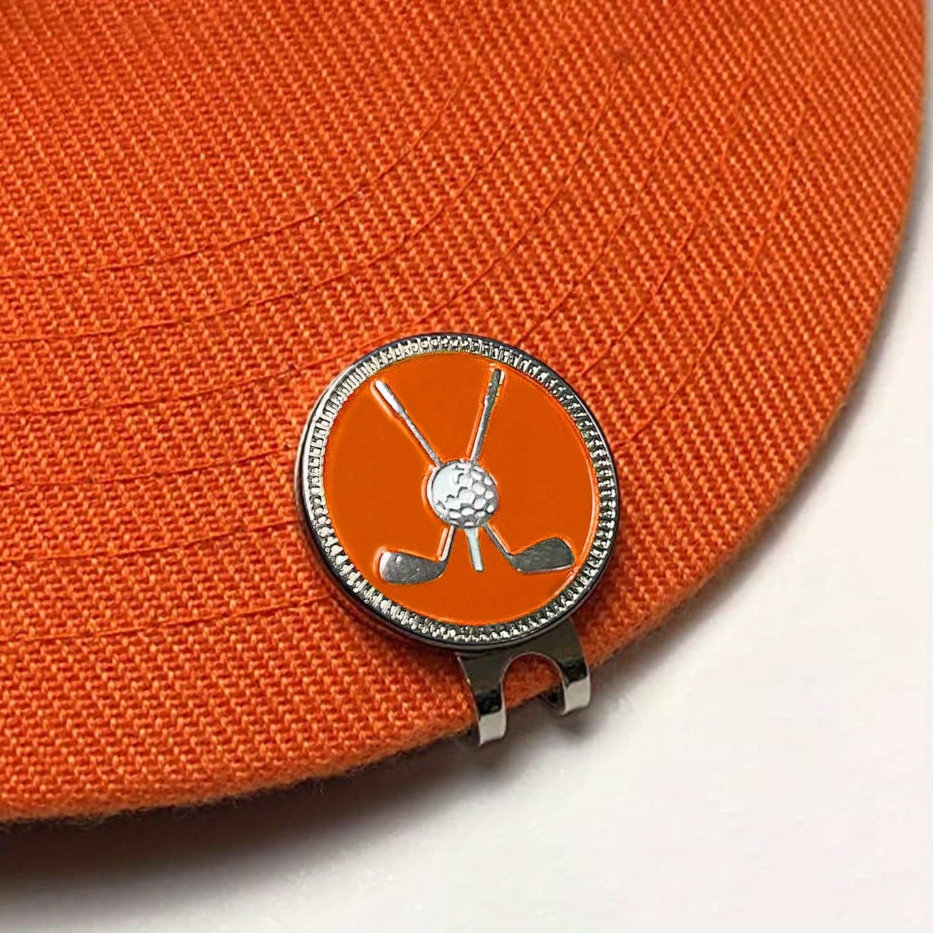 TEMU 1pc Golf Ball Marker And Hat Clip, Golf Course Accessory, Easy To And Remove, Durable With Strong