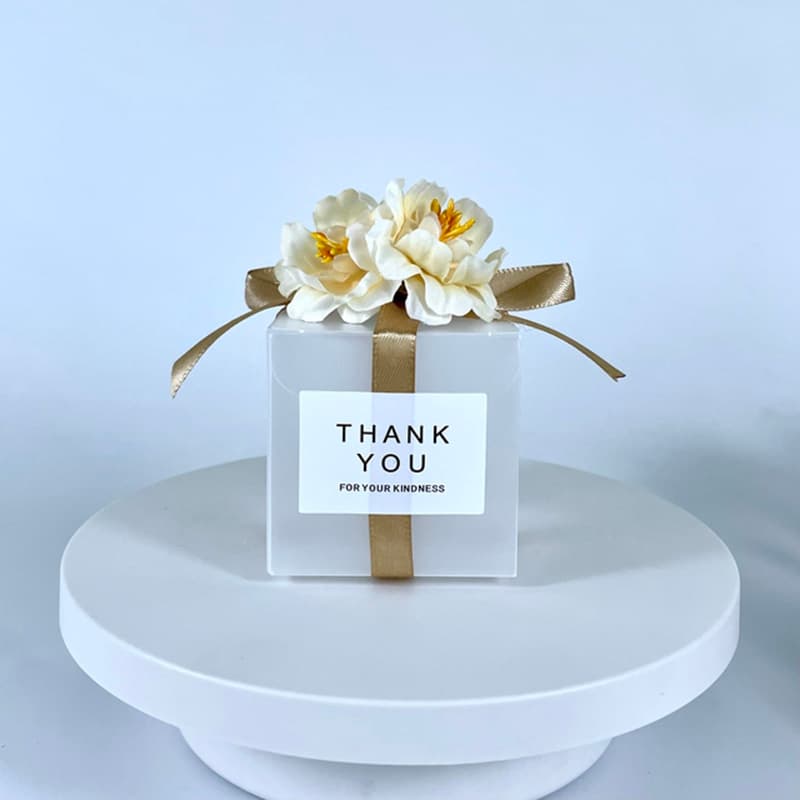 TEMU Gift For Her/him 20 New Transparent Pvc Romantic Wedding Candy Boxes Creative Wedding Souvenirs Wedding Square Candy Boxes