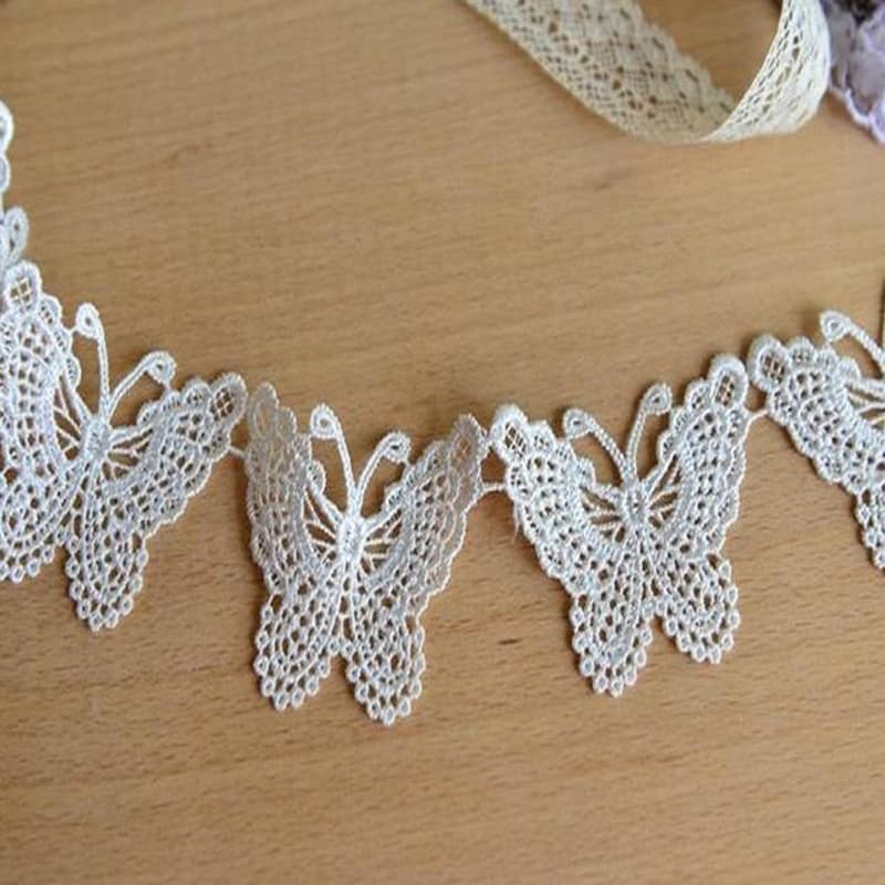 TEMU 12pcs Black And White Embroidered Cloth Stickers Handmade Diy Lace Clothing Accessories Decorative Patch Stickers Lace