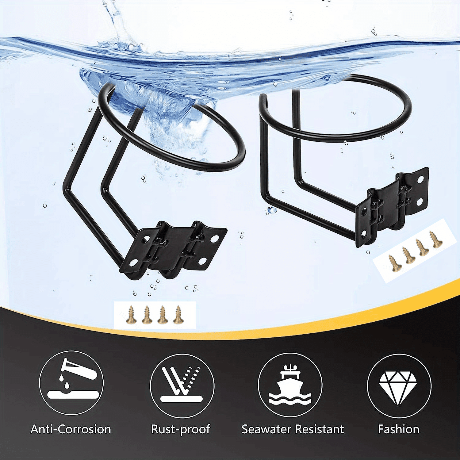 TEMU 2pcs Cast Iron Boat Drink Holder. Universal Drinks Holders For Marine Yacht Truck Rv Metal Cup Holder