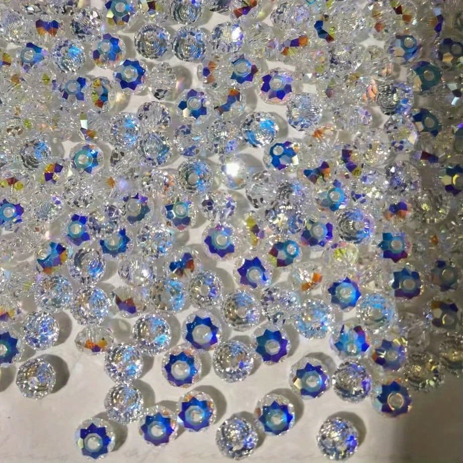 TEMU 100pcs 4mm Austrian Quality Sparkling Boutique Crystal Beads With Hole Super Flash Loose Beads For Jewelry Making Diy Handmade Bracelet Necklace Craft Supplies