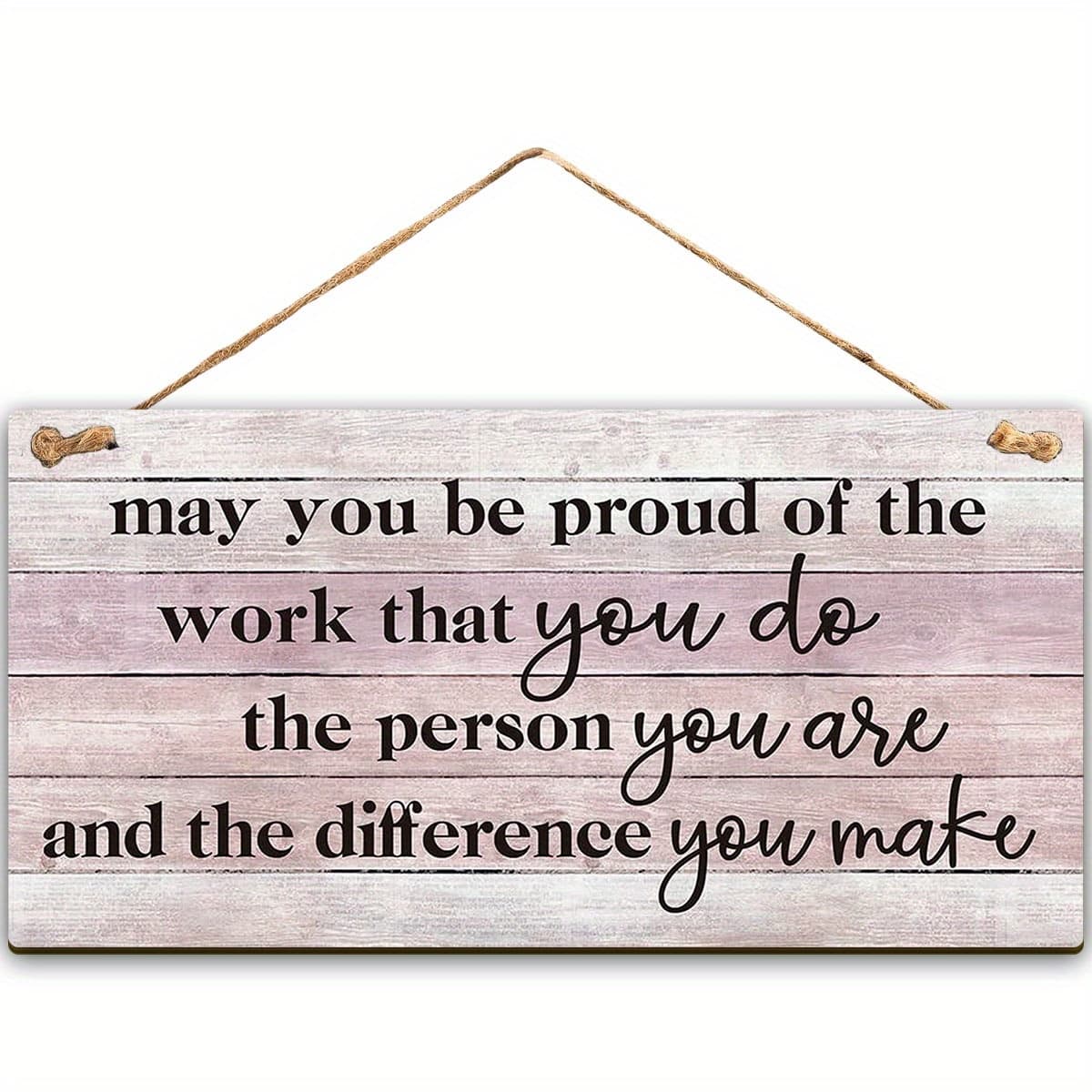 TEMU 2pcs Inspirational Office Wood Sign Of Wooden Sign Motivational Desk Décor For Home Office Table Décor, Gifts For Friend Coworker Employee