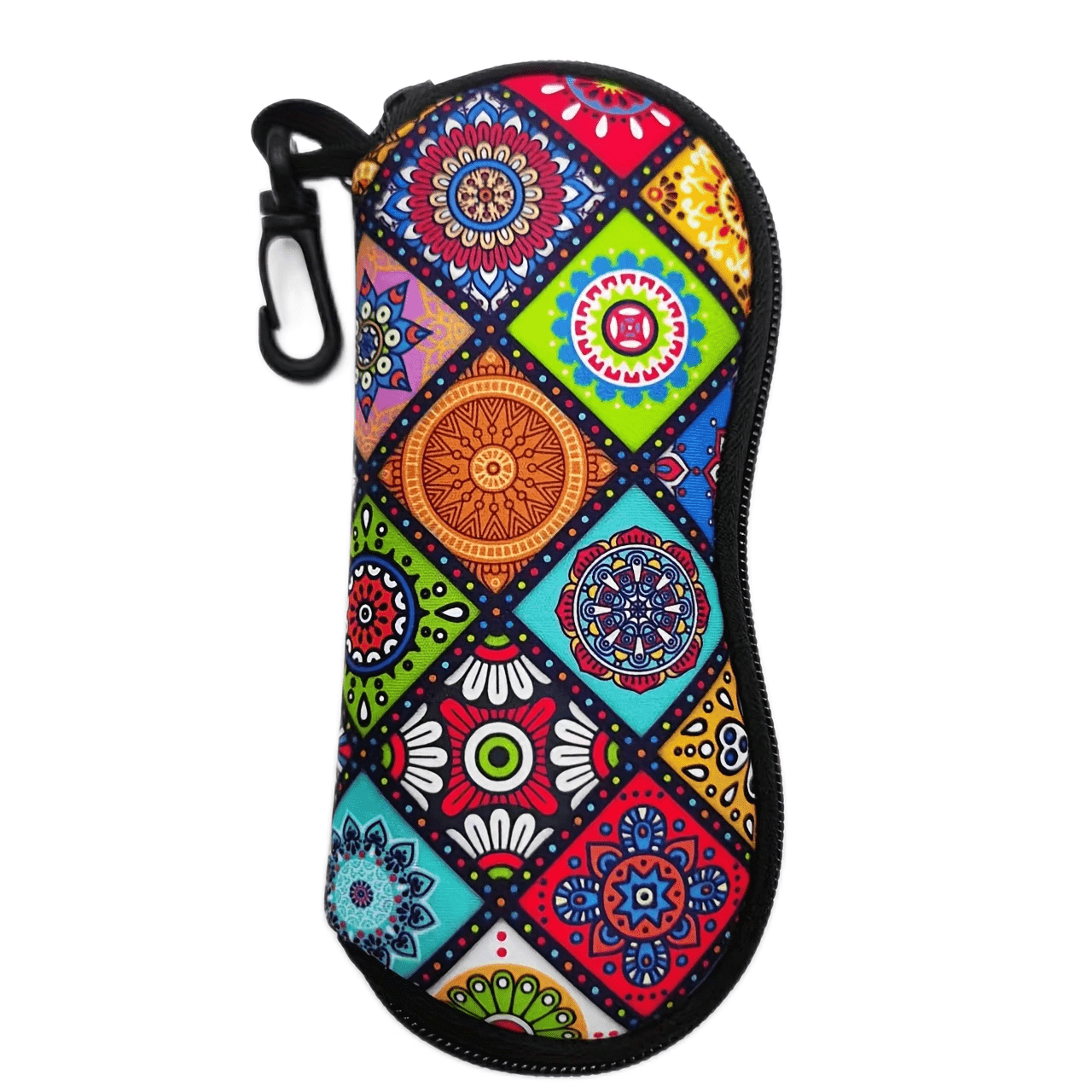 TEMU A Mandala-patterned Zippered Glasses Case, Ultra-lightweight And Portable Neoprene Zippered Eyewear Pouch, Suitable For Types And Sizes Of Glasses, For Men And Women