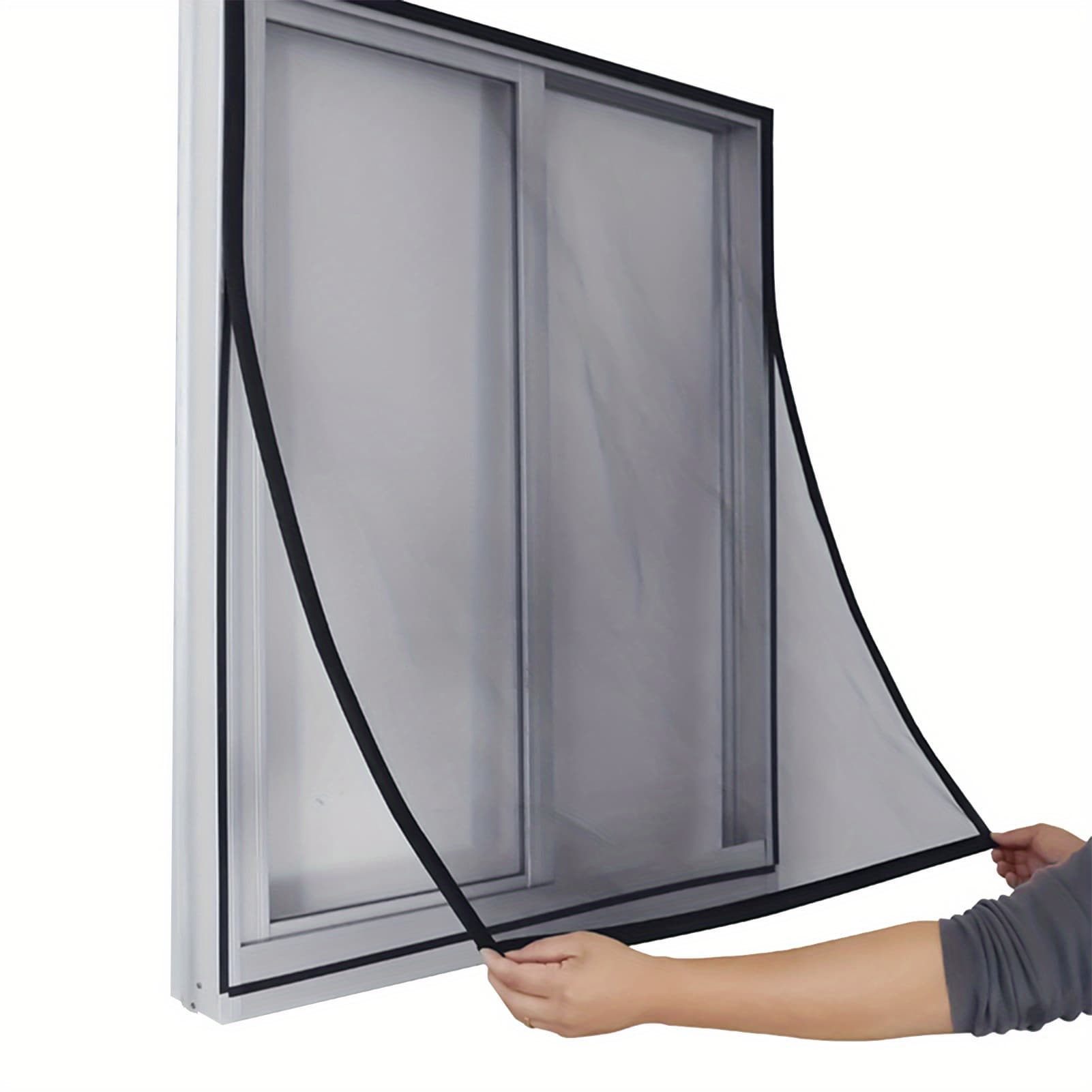 TEMU Easy-install No-drill Net Screen For Bedroom, Bathroom, Living Room - Durable Plastic, Household, Simple, Screen