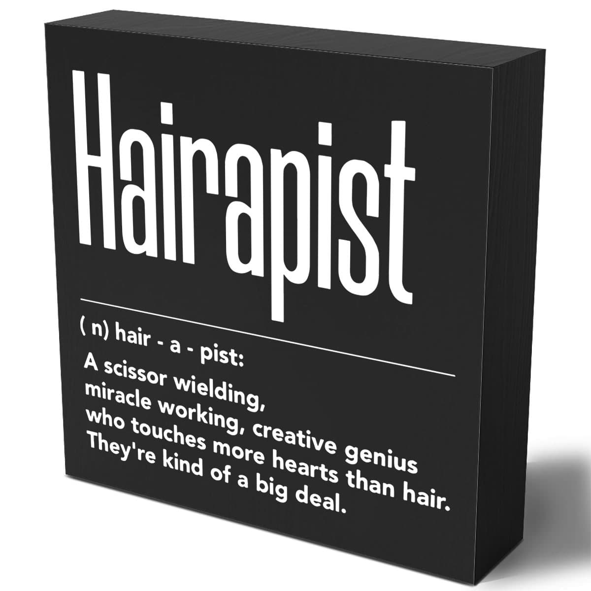 TEMU 1pc, Hair Apist Definition Canvas Prints Wall Art Decor Desk Sign, Hair Stylist Poster Painting Framed Artwork Home Decoration, Birthday Christmas Graduation Present