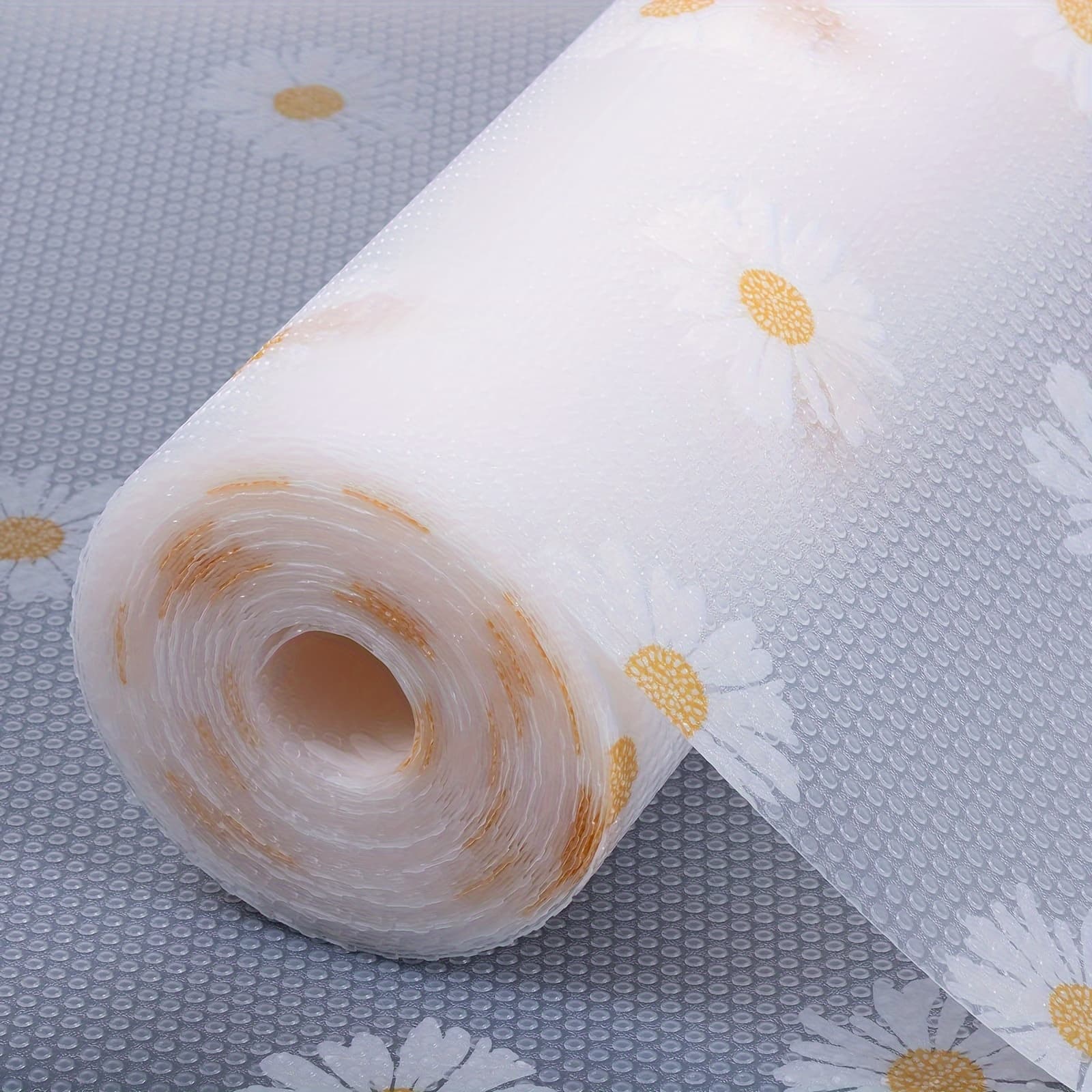 TEMU 1 Roll Of Durable Dining Tableware Table Waterproof Shelf Lining, Eva Material, Can Be Used For Refrigerator Countertops, Desktop Drawers And Other , Moisture-proof And Fade Resistant
