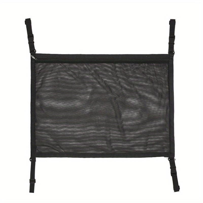 TEMU Adjustable Double-layer Car Ceiling Cargo Net Bag - Fit For Suvs, Long Travel Organizer For Tents, Quilts, Toys, And More, Vehicle Cargo Management | Netting | Durable Fabric