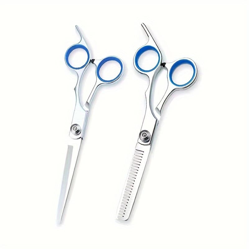 TEMU 2pcs Home Haircut Scissors Hairdressing Scissors Set Tools Flat Hair Scissors Hair Scissors