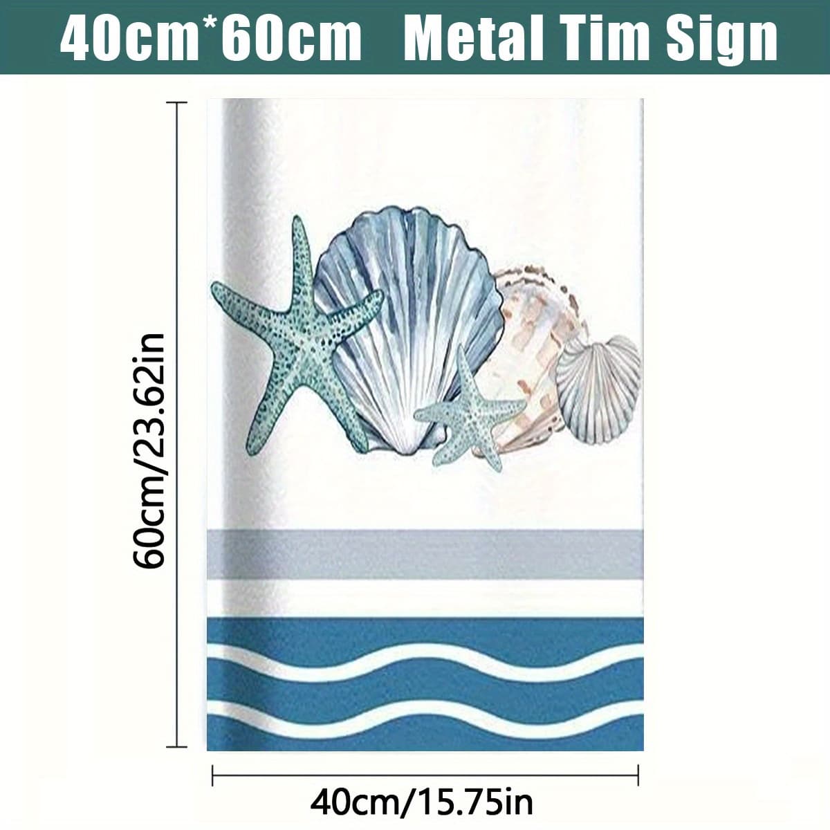 TEMU 1pc, Towel, Single-sided Print, Rectangular 40×60cm, Watercolor Starfish 2d Pattern, Soft Comfortable Durable , Suitable For Bathroom Kitchen Beach Pool