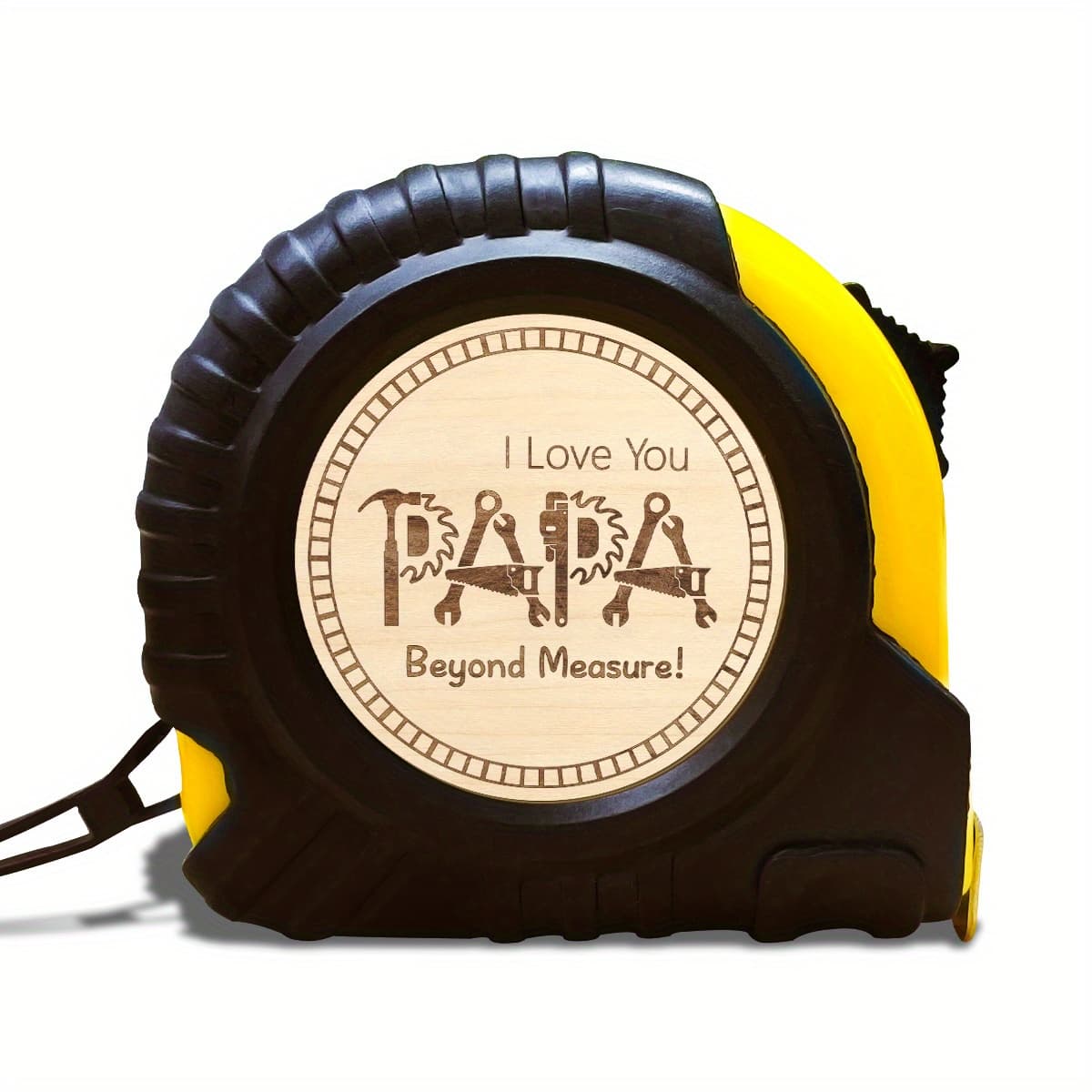 TEMU 1pc Dad's Essential Tool: Durable Tape Measure I Love You Papa , Perfect Gift For Young Men And Wives For Father's Day, Birthdays And Christmas