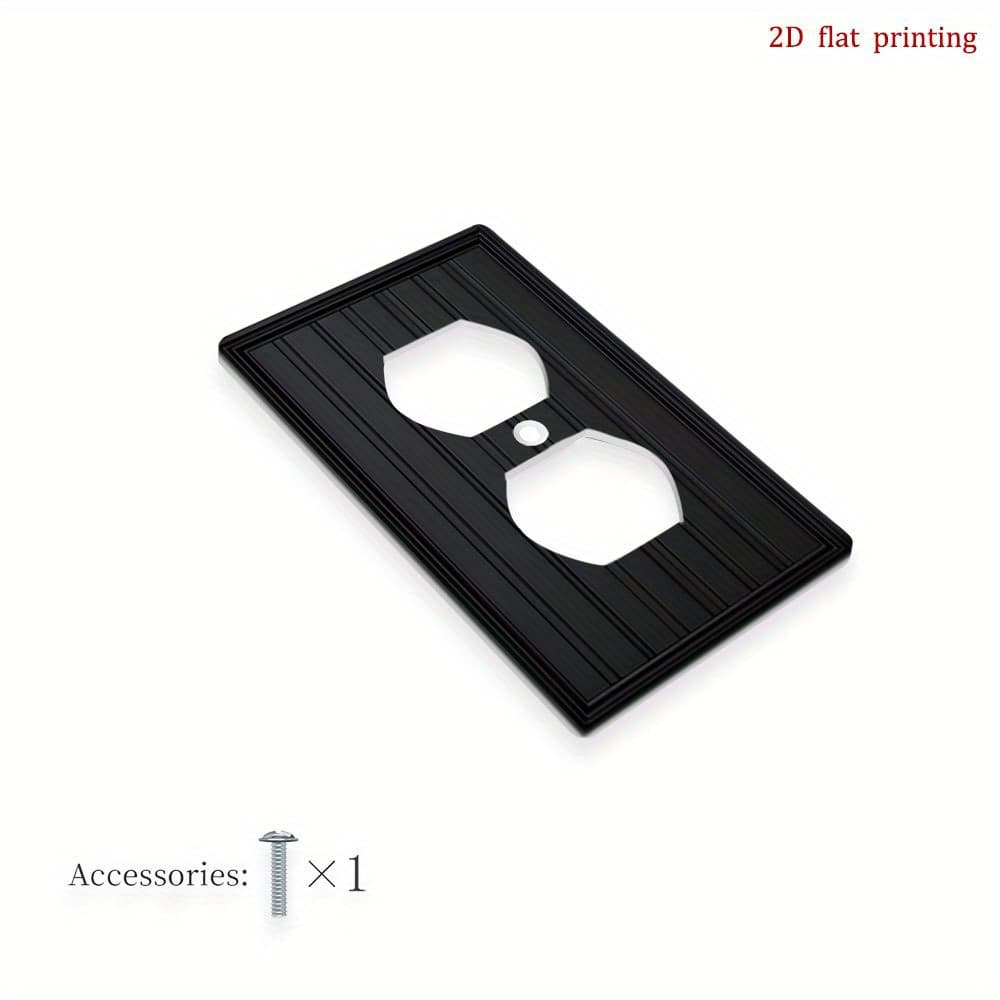 TEMU 1pc [2d Flat Printing] Light Switch Cover Plate,outlet Cover Decorative Wall Plate Receptacle For Country Bathroom Decor, 2d Flat