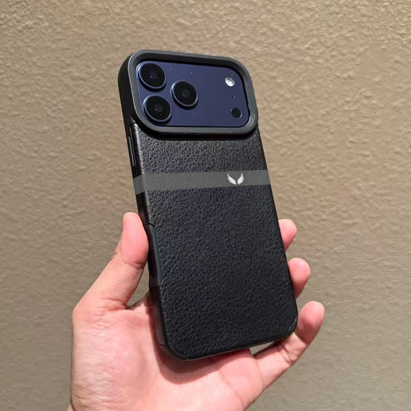 TEMU Phone Case - -friendly High-end Feel Faux Leather Pattern Phone Case For 17 Pro Max Air 16 15 14 Plus 13 12 11, Shockproof Cover