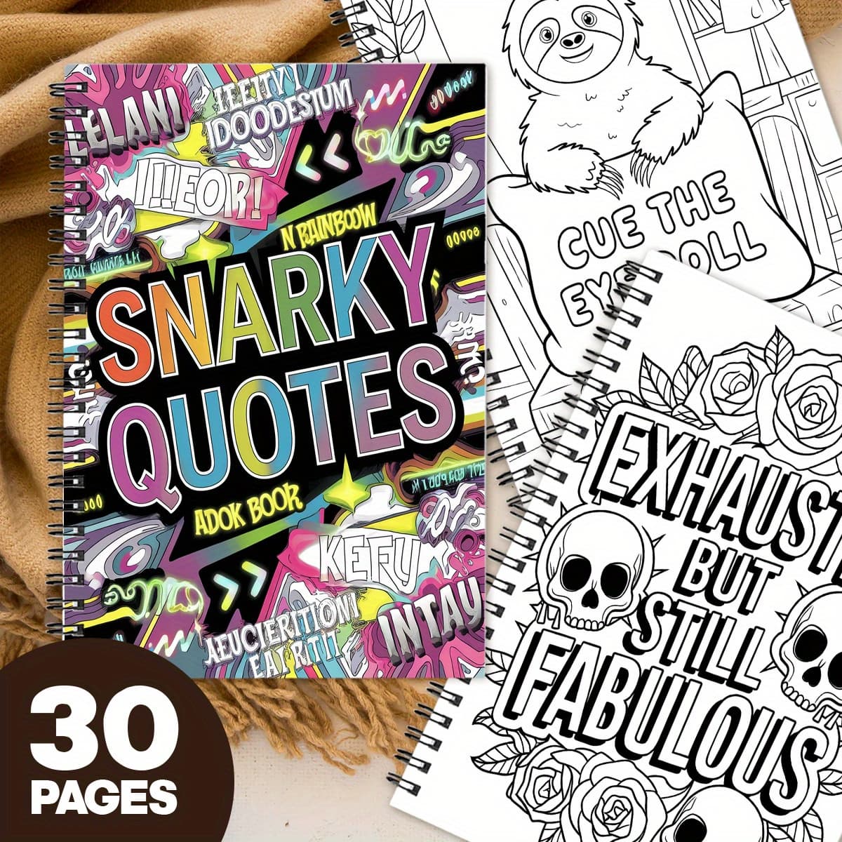 TEMU 1pc Satirical Coloring Book For Adults Relaxing Art, Life Stress And Soothes Mood, Perfect Gift For Valentine's Day, Christmas, Halloween And Birthday, Book, Creative Handcraft