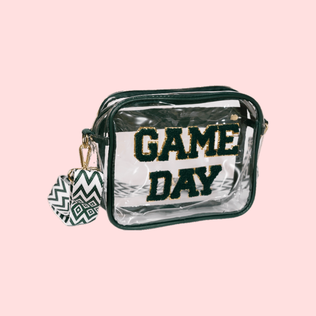 TEMU Stadium-approved Game Day Clear Crossbody Bag Premium Pvc Transparent Purse For Concerts, Sports Events Tailgating