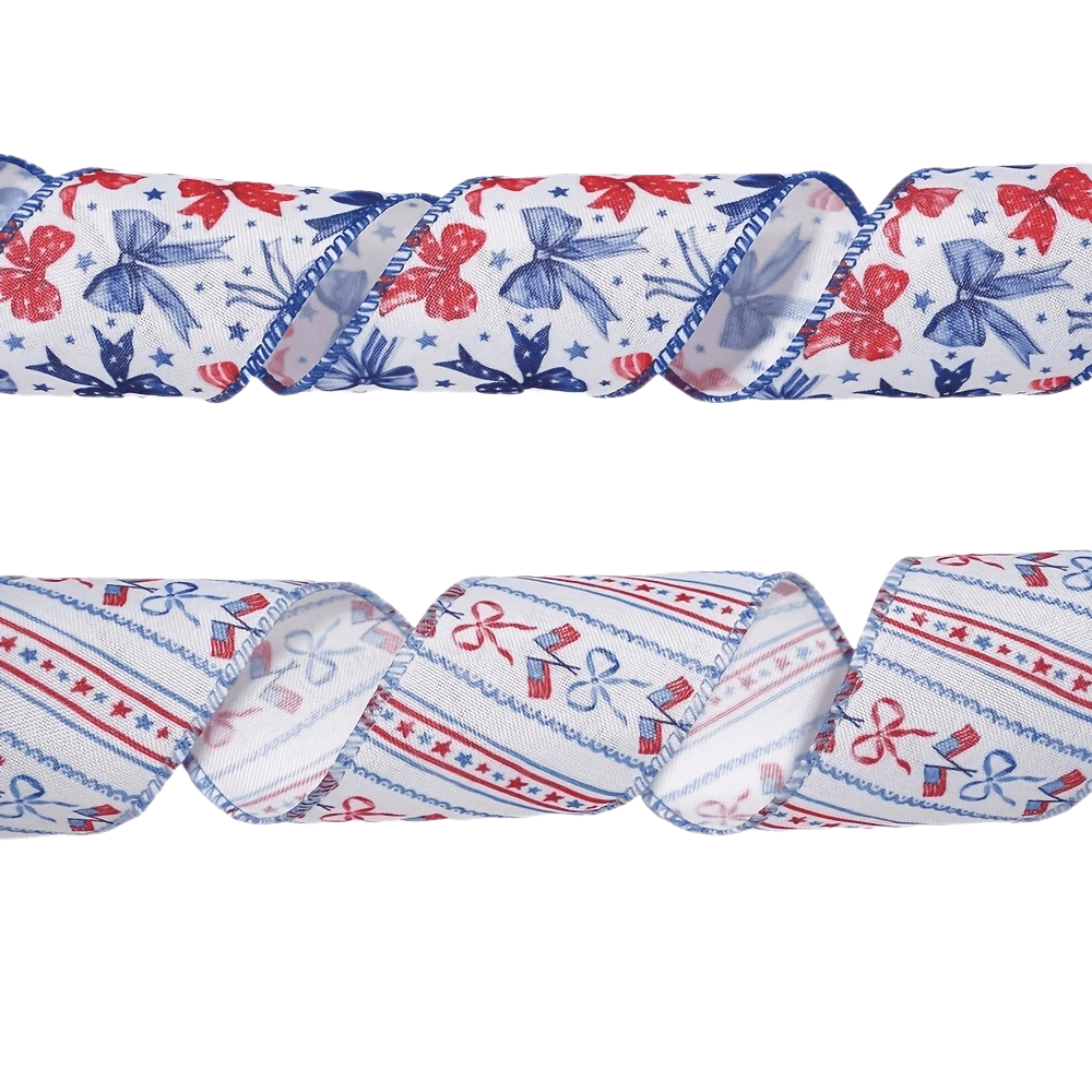 TEMU 2 Rolls Of 63mm Ribbon With Iron Wire Edges, Perfect For Flower Garlands, Floral Bows, Craft Decorations, Gift Wrapping, Home Decor, Holiday Embellishments, Party Decorations, And Crafts