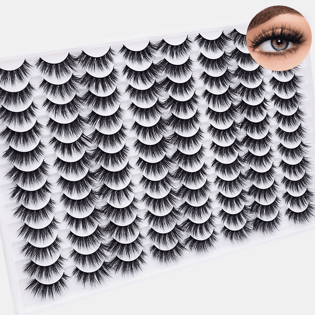 TEMU 48 Pairs Of False Eyelashes With Curly, Fluffy And Thick Hair. A Whole Black Stem Curls Up. Super And Reusable Eyelashes