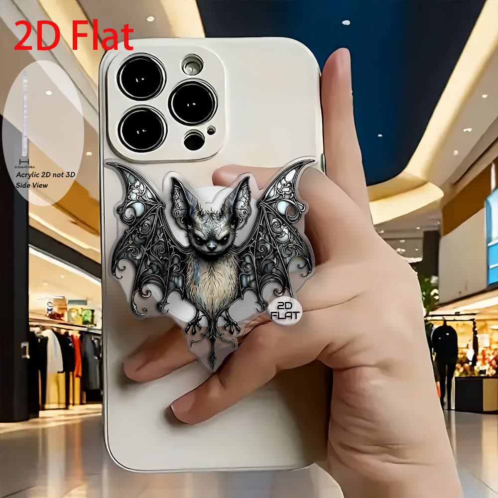 TEMU 2d Flat Fashion Gothic Acrylic Retractable Phone Holder, Pop- Holder