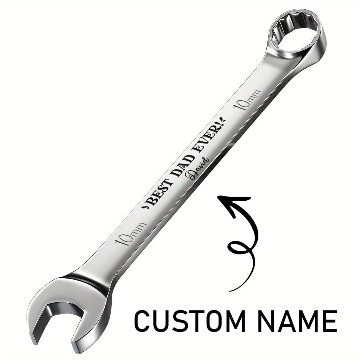 TEMU 1pc Custom Name Dual Use Wrench A Practical Tool Gift For Best Men, Dads, Husbands And Brothers Auto And Bicycle Repair Tool Ideal For Christmas, Thanksgiving, Birthdays And Weddings