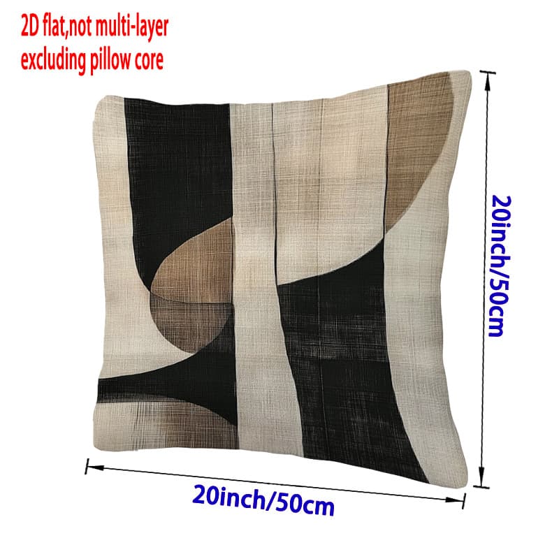 TEMU 2d Flat Printing, 1pc Double Sided Pillow Cover, Abstract Geometric Patternssuitable For Living Room, Bedroom, Sofa, Bed Decoration _bbf85678