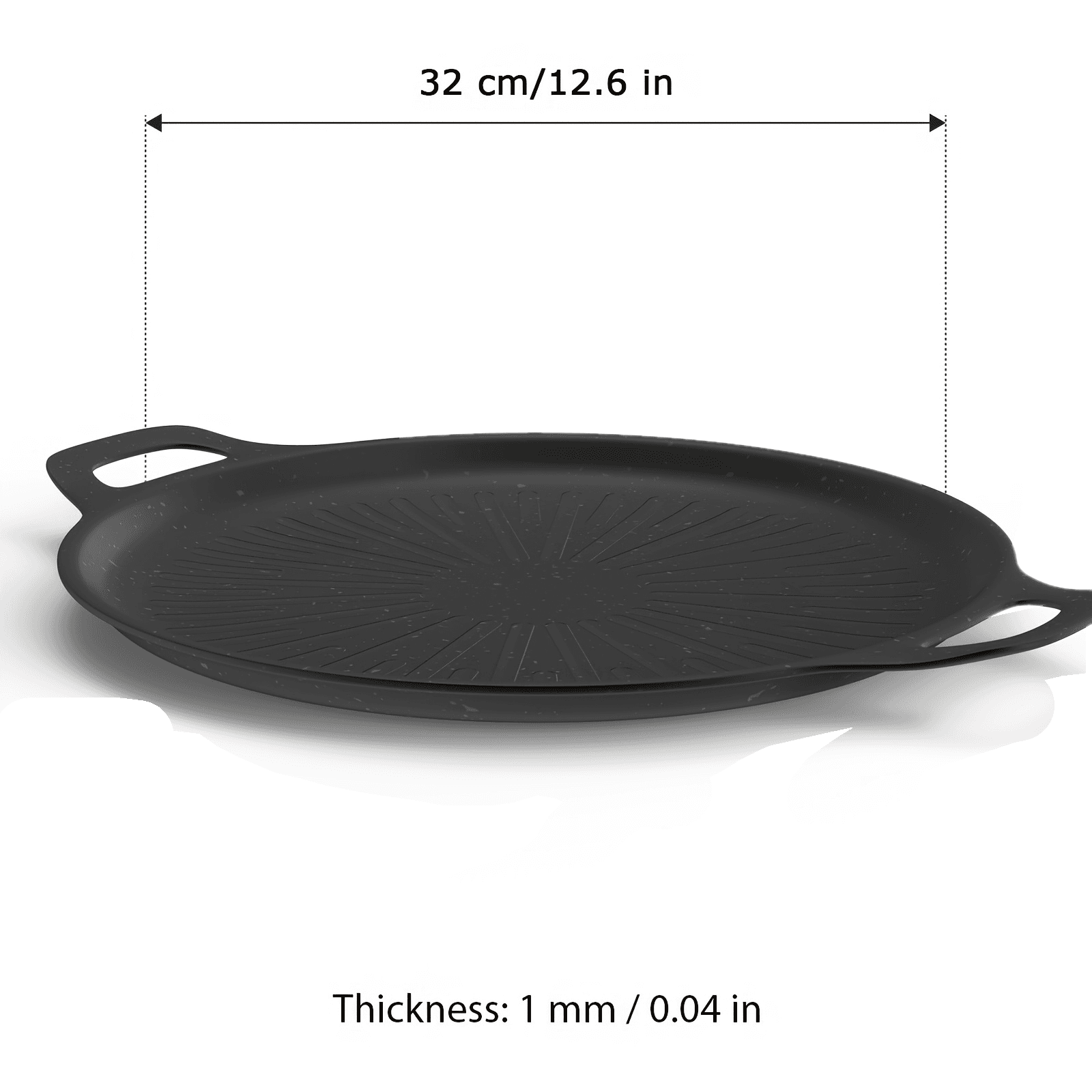 TEMU Frying Pan With Oil Brush, Bbq Griddle Pan With Heat, Oil Drain And Double Handles, Multi-functional Pan, Easy Clean, For Outdoor Cooking, Family And Restaurant Use